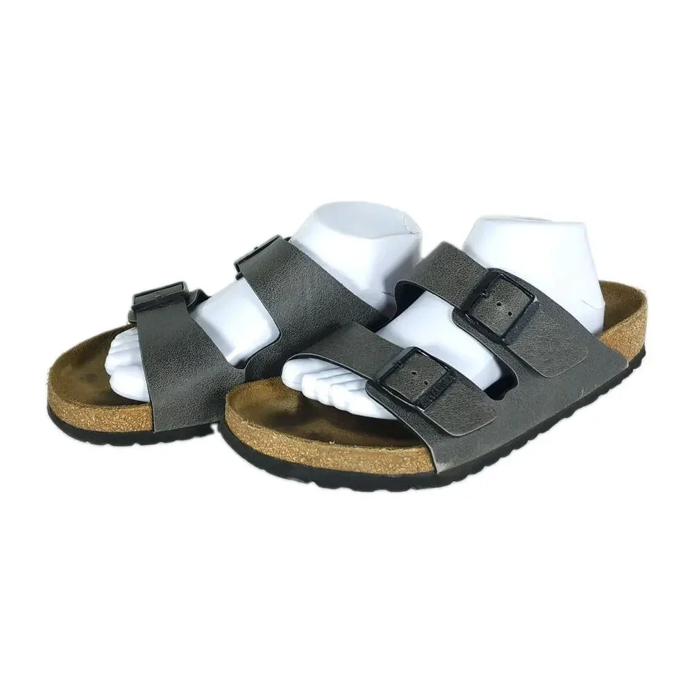 BIRKENSTOCK Arizona Men's EU43 US10 Anthracite Birko-Flor Slide Sandals